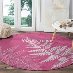 New Zealand Lawn Bowls Breast Cancer Personalized Round Carpet Wrap-Around Silver Fern LT7