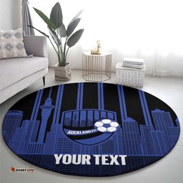 New Zealand Auckland Football Custom Round Carpet Go City of Sails Est 2025 LT14