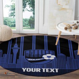 New Zealand Auckland Football Custom Round Carpet Go City of Sails Est 2025 LT14
