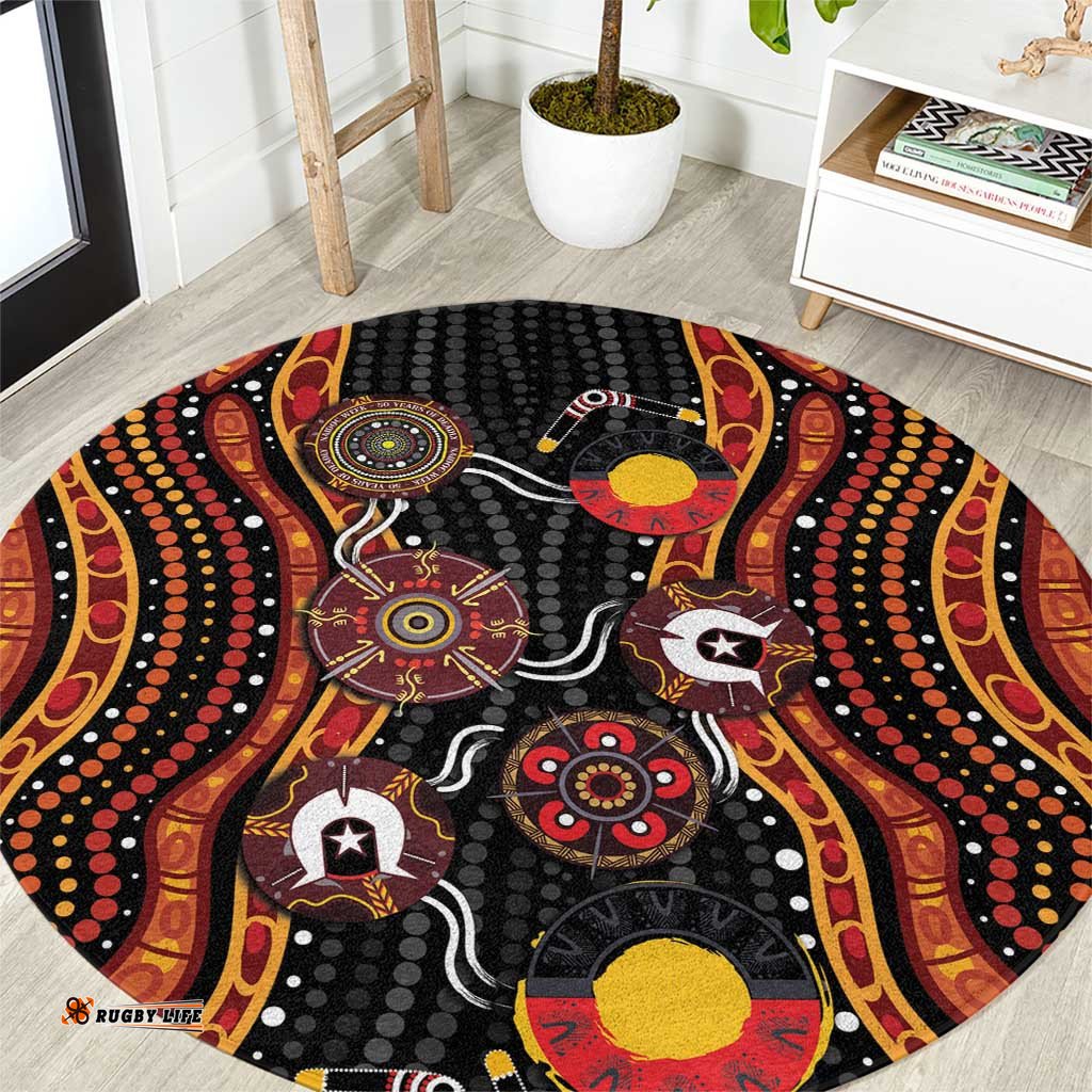 NAIDOC Week 2026 Round Carpet Together We Rise Together We Stay Deadly LT9