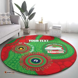Rabbitohs NAIDOC Week 2026 Personalised Round Carpet 50 Years of Deadly Aboriginal Art LT14