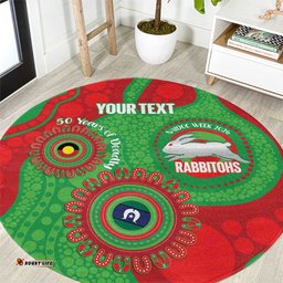 Rabbitohs NAIDOC Week 2026 Personalised Round Carpet 50 Years of Deadly Aboriginal Art LT14