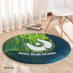 Torres Strait Islands Round Carpet Vibrant Polynesian Tribal Pattern Art TS04