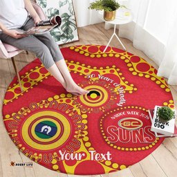 Suns NAIDOC Week 2026 Personalised Round Carpet 50 Years of Deadly Aboriginal Art LT14