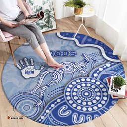 Roos Football Round Carpet Aboriginal Dot Art Pattern DT05