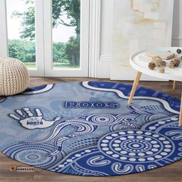 Roos Football Round Carpet Aboriginal Dot Art Pattern DT05