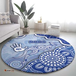 Roos Football Round Carpet Aboriginal Dot Art Pattern DT05