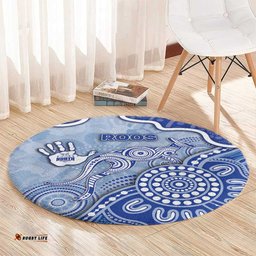 Roos Football Round Carpet Aboriginal Dot Art Pattern DT05