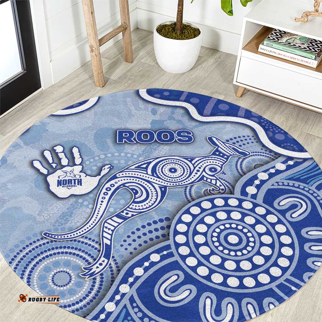 Roos Football Round Carpet Aboriginal Dot Art Pattern DT05