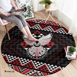 Taniko Aotearoa Round Carpet Poutama Mix Piwakawaka - Ver02 LT7