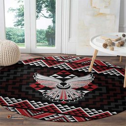 Taniko Aotearoa Round Carpet Poutama Mix Piwakawaka - Ver02 LT7