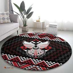 Taniko Aotearoa Round Carpet Poutama Mix Piwakawaka - Ver02 LT7