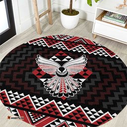 Taniko Aotearoa Round Carpet Poutama Mix Piwakawaka - Ver02 LT7