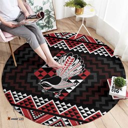 Taniko Aotearoa Round Carpet Poutama Mix Piwakawaka LT7