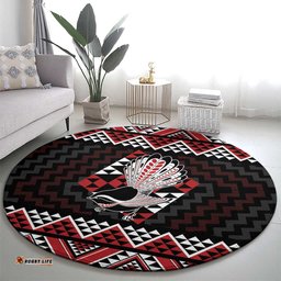 Taniko Aotearoa Round Carpet Poutama Mix Piwakawaka LT7