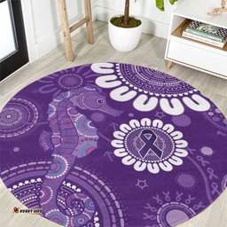 Sea Horse Australia Epilepsy Awareness Round Carpet LT9