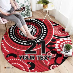 Renegades Cricket Custom Round Carpet Australian Aboriginal LT9