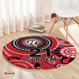 Renegades Cricket Custom Round Carpet Australian Aboriginal LT9
