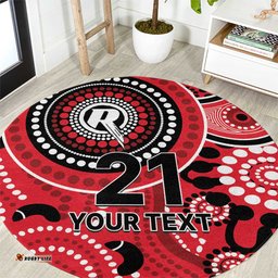 Renegades Cricket Custom Round Carpet Australian Aboriginal LT9