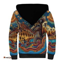 Aboriginal Dreamtime Stories Land Sherpa Hoodie LT9