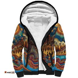 Aboriginal Dreamtime Stories Land Sherpa Hoodie LT9