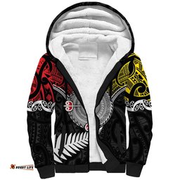 Aotearoa and Niue Mo Te Tiriti Sherpa Hoodie New Zealand Honour The Treaty Ake!Ake!Ake! LT9