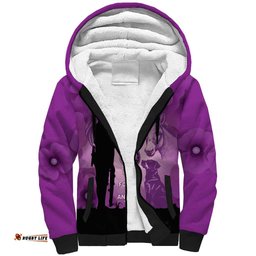 Australia Animals ANZAC Day Sherpa Hoodie Lest We Forget The Animals Too Purple Poppy LT14