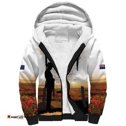 Australia And New Zealand ANZAC Day Sherpa Hoodie Battle Of Beersheba LT05