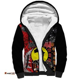 Aotearoa and Australia Toitu Te Tiriti Sherpa Hoodie Honour the Treaty - Te Tiriti Is Us LT03