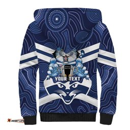 AFL Cats Football Personalised Sherpa Hoodie Final Geelong Premiers Trophy Aboriginal LT14
