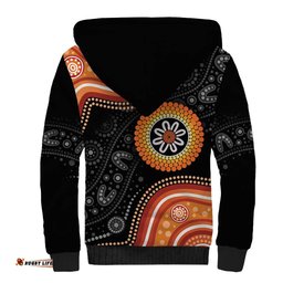 Australia Aboriginal Art Sherpa Hoodie Indigenous Proud LT14