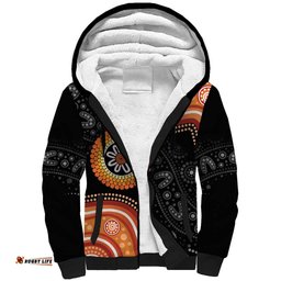 Australia Aboriginal Art Sherpa Hoodie Indigenous Proud LT14