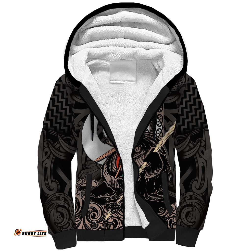 Aotearoa Hei Matau Sherpa Hoodie Haka Kiwi Mix Maori Mangopare LT14