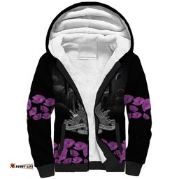 ANZAC Day Remembrance Sherpa Hoodie Purple Poppy We Will Remember Them LT9
