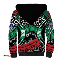 Australia Tasmania State Sherpa Hoodie Ubertas et Fidelitas LT9