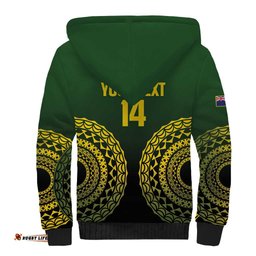 Custom Avaiki Cook Islands Rugby Sherpa Hoodie Kuki Airani Tatau Black LT14