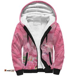 Australia Breast Cancer Awareness Sherpa Hoodie Think Pink Cockatoos Ribbon LT14