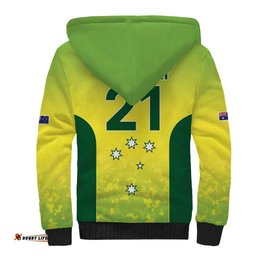 Australian Kangaroo Lawn Bowls Custom Sherpa Hoodie Aussie Minimalist Style LT9