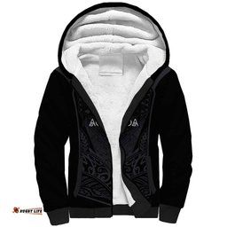 Custom Aotearoa Rugby Sherpa Hoodie The Blacks-Sporty T90 Style LT03