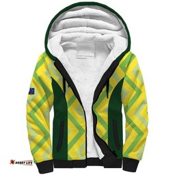 Custom Australia Socceroos 2025 Sherpa Hoodie Forever Golden LT01