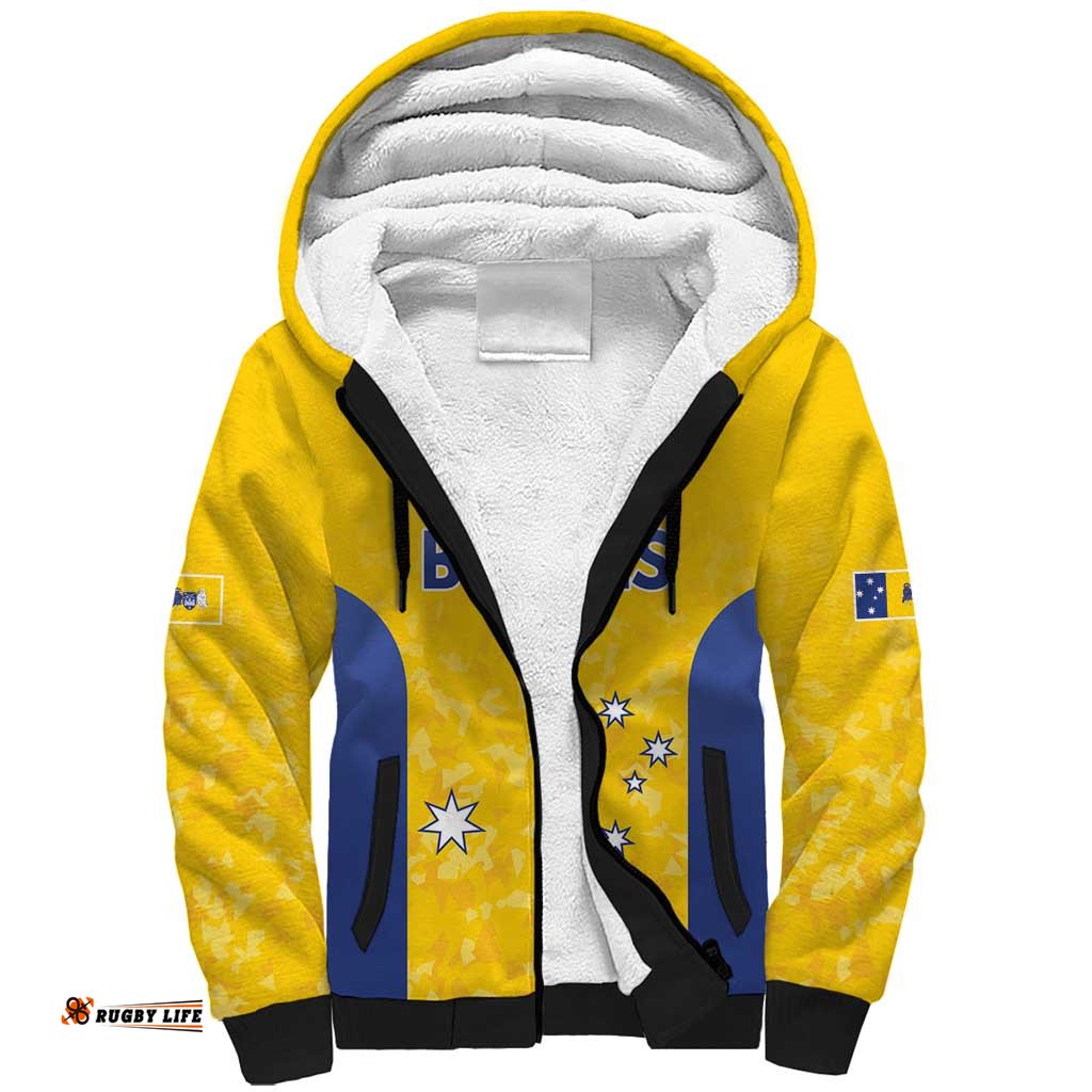 Australian ACT Lawn Bowls Custom Sherpa Hoodie Aussie Minimalist Style LT9
