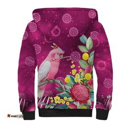 Australia Pink Cockatoo Christmas Sherpa Hoodie Aussie Native Flowers Merry Xmas - Pink LT14