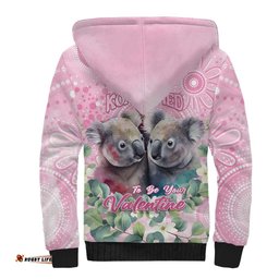 Australia Koala Valentine's Day Sherpa Hoodie Koalified To Be Your Valentine LT14