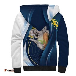 Australia Day Sherpa Hoodie Koala Blue Modern Vibe LT7