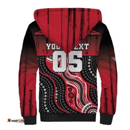 Custom Essendon Go Bombers Sherpa Hoodie Don The Sash DT05