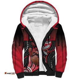 Custom Essendon Go Bombers Sherpa Hoodie Don The Sash DT05