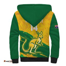 Custom Australia Soccer Sherpa Hoodie 2025 Go Matildas Marble Grunge Style LT14