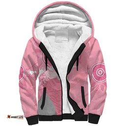 Australia Breast Cancer Awareness Sherpa Hoodie Galah Faith Hope Love Pink Month LT14