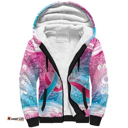 Australia Hereditary Cancer Awareness Sherpa Hoodie Never Give Up LT05