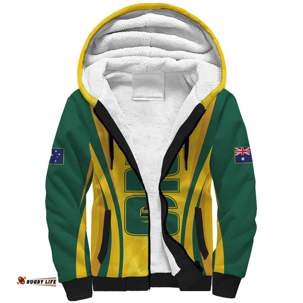 Australia Socceroos Custom Sherpa Hoodie 2026 Forever Golden LT7